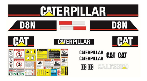 Kit De Calcomanías Para Caterpillar D8n