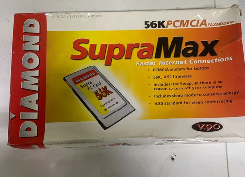 Diamond Supramax 56k V.90 Pcmcia Faxmodem Uuv