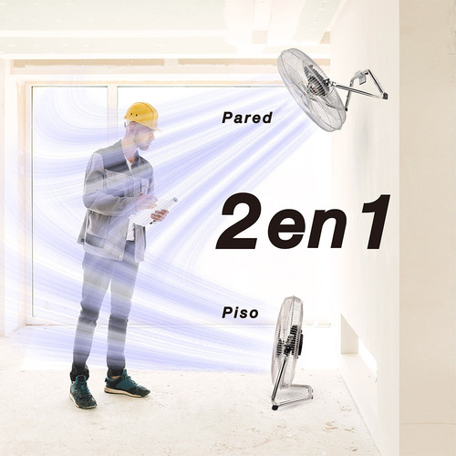Ventilador De Mesa Y Pared Mytek 3347 Plateado 3 Aspas 16