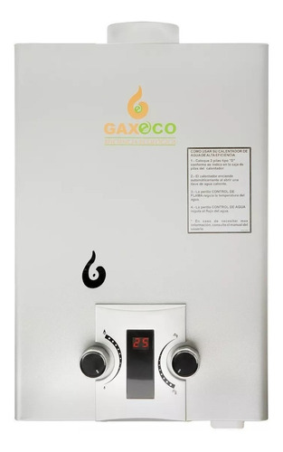 Imagen 1 de 2 de Calentador de agua a gas GLP Gaxeco ECO-6000 blanco
