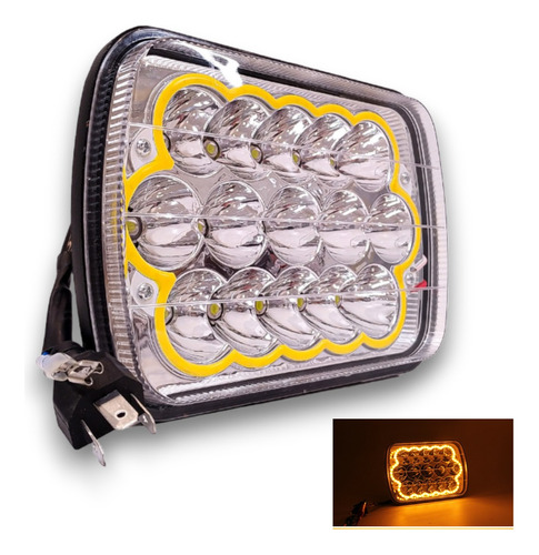 Faro Optica Universal H4 Alta Y Baja 15 Leds 45w 4x4 Jeep