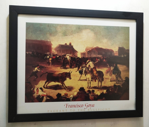 Corrida De Toros _ Goya . Litografía Enmarcada 50 X 40 Cms