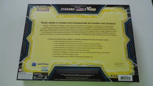 Box Pokémon Coleção De Batalhas Zeraora VMAX E V-ASTRO 