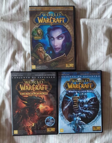 Lote Dvd Rom Jogo The World Of Warcraft + Pacotes Expansão