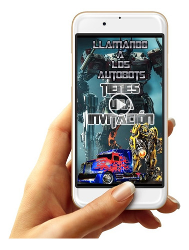 Video Invitación Digital Animada Transformers Exclusiva 