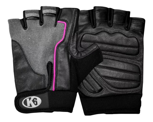 Guantes Gimnasio Hombre Mujer Cuero K6 Pesas Gym Fitness