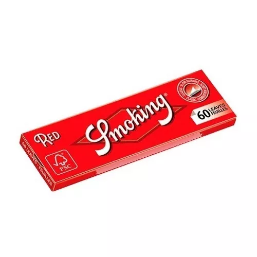Caja Papel Fumar Papers Cueros Smoking Rojo Red Original #8