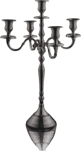 Candelabro Negro De 5 Velas De 18 Pulgadas  Diseño Mod...