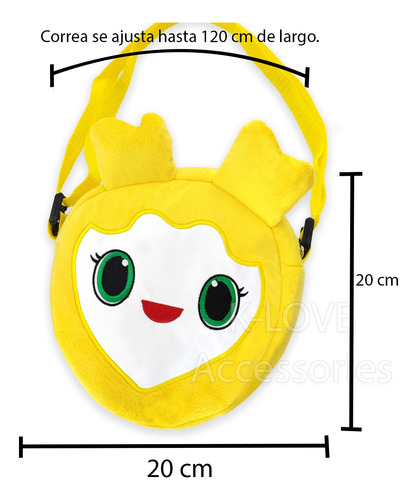 Kit Mochila Crossbody Jihyo Jively Twice K-pop + Llavero Portafoto Corazon Bolsa Lovely Collar Llavero De Peluche Idol Amarillo Jihyo