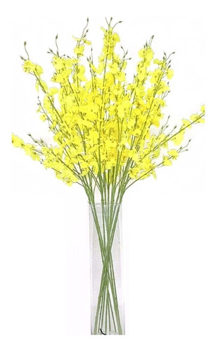 Flor Chuva De Ouro Pingo, 6 Galhos Orquídes Cores Enfeite | Parcelamento  sem juros