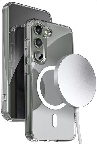 Carcasa Magsafe Transparente C/cargador P/samsung Galaxy