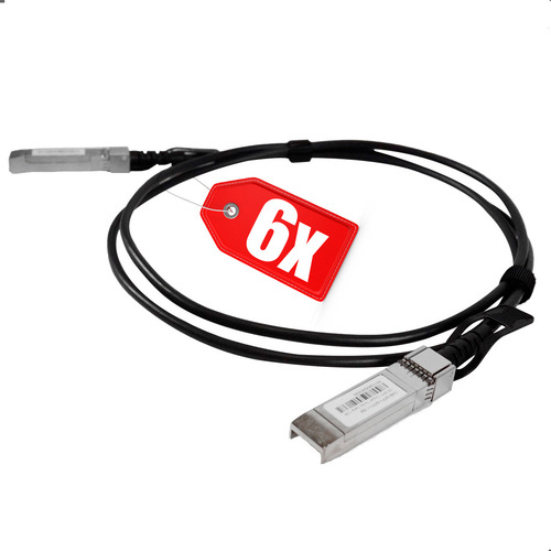 6x Cabo Dac 10g Sfp+ 1.5m Conexão Direta 10gb Mikrotik