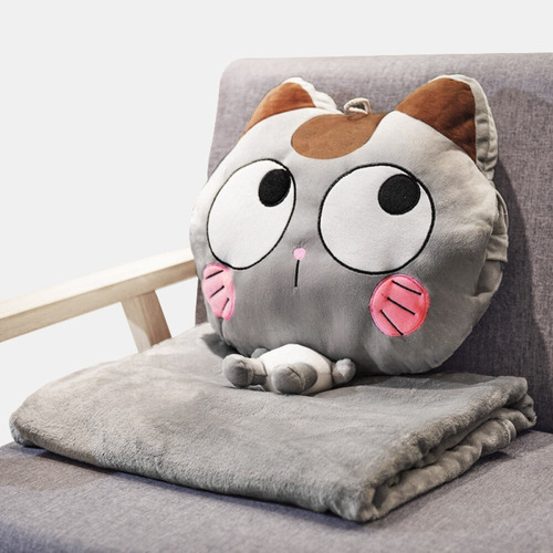 Jogo De Almohadas E Mantas De Gato De Desenhos Animados 3 En