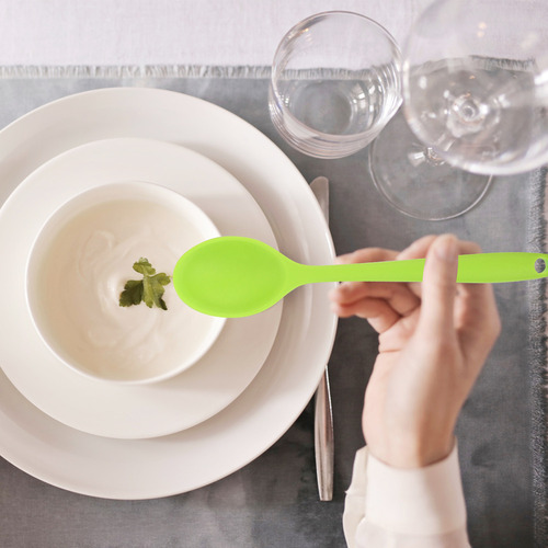 Y Colheres De Sopa, Mini Colher De Silicone, Pequenas, 4
