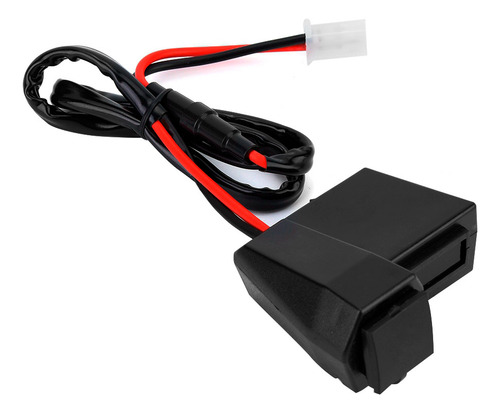 Voltímetro Led Usb Duplo Com Soquete 4 Em 1 Para Motocicleta