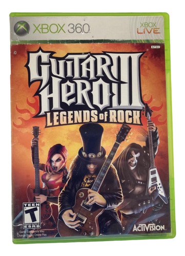 Guitar Hero 3 Legends Of Rock Xbox 360 Original Fisco (Reacondicionado)
