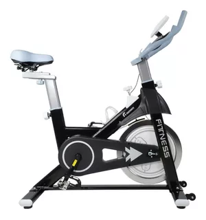 Bicicleta fija Centurfit MKZ-BICSPIN13NEG para spinning color negro y gris