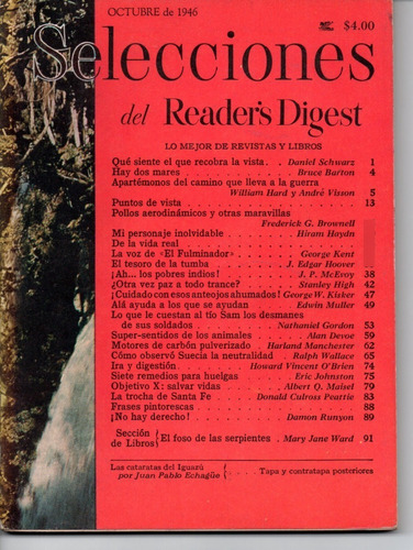Selecciones Del Reader´s Digest Nº71 Octubre 1946