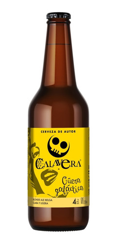 Cerveza Calavera Güera Galactica Botella 355ml 