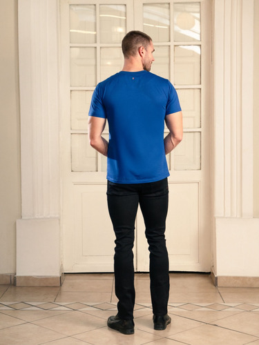 Pavi Italy Playera Azul Hombre Con Diseño Llamativo 04-5100a