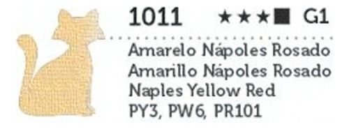 Tinta Óleo Premium G1 Opaco 20ml Gato Preto Cor Amarelo nápoles rosado