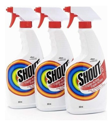 Shout Triple- Acción Quita Manchas Ropa 945ml 3pack