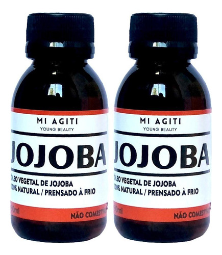 Óleo De Jojoba Puro 100% Natural 120ml - Kit Com 2 Unidades