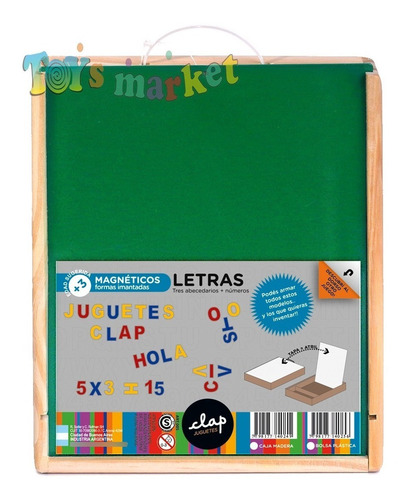 Pizarra Magnética De Madera Letras Y Números Imantados Clap
