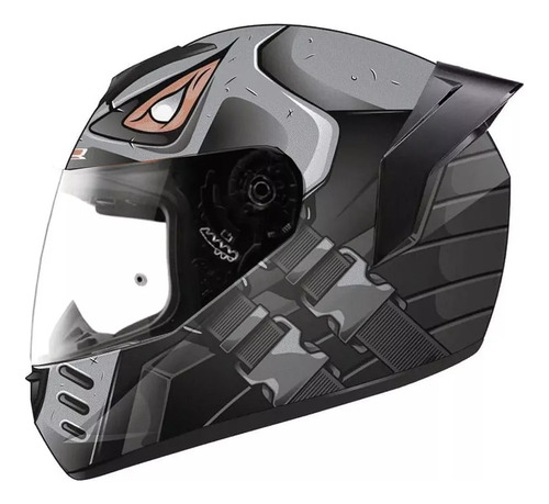 Casco Moto Integral Ls2 Ff 352 Stroke Gris Spoiler Rpm