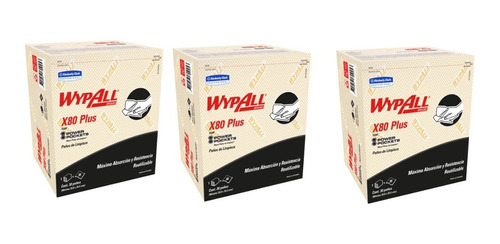 Paños Wypall X80 Plus Con Power Pocket Amarillo 3 X 30 Paños