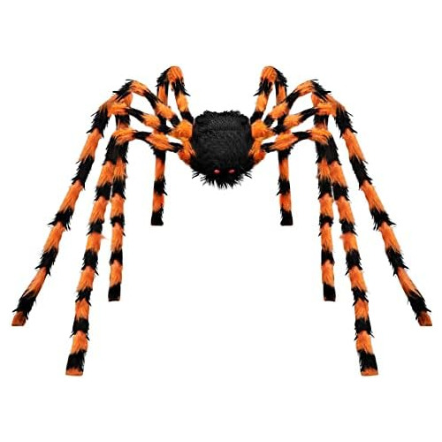 Decoraciones De Halloween Araña Gigante De 6.6 Pies, A...