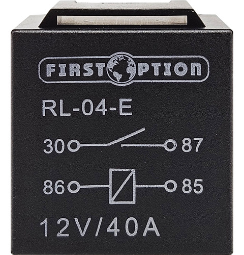 Relé Auxiliar Universal Som Farol Buzina 4 Terminais 12v 40a