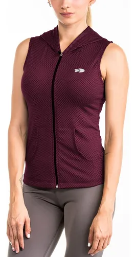 Chaleco Deportivo Capucha Sudadera Sin Mangas Para Mujer Cuotas