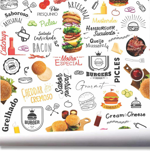 Papel Parede Lanches Hamburguer Sanduiche Hamburgueria A500