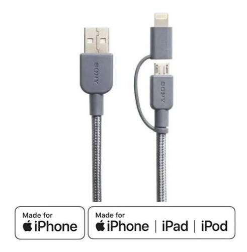 Cable Sony Para iPhone 5 6 Se 7 8 X 11 12 13 Certificado Mfi