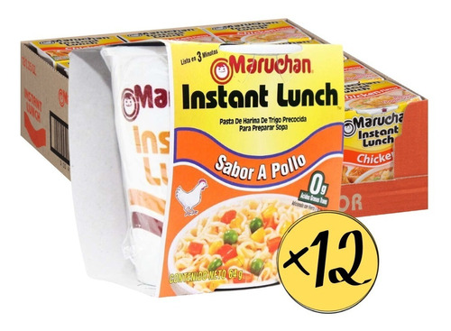 Sopa Instantánea Maruchan Sabor A Pollo Pack X12