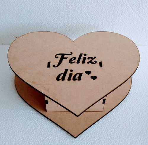 Caja Corazón Fibrofacil Día De Los Enamorados X 10 Un Candy 