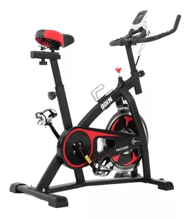 Bicicleta ergométrica Odin Fit Home Pace2000 para spinning cor preto e vermelho