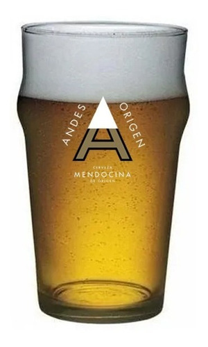Vaso Cerveza Pinta Stout Logo Andes 490 Ml Pettish Online