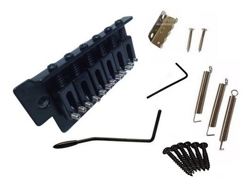 Ponte Para Stratocaster Com Tremolo Preto Kit Completo