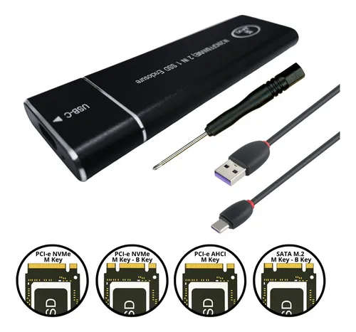 comprar Case Ssd M.2 Protocolo Pcie Nvme E Sata Ngff Usb 3.1  10gbps