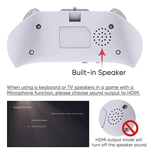 Meneea Teclado Controlador Inalámbrico Para Ps5, Bluetooth 3