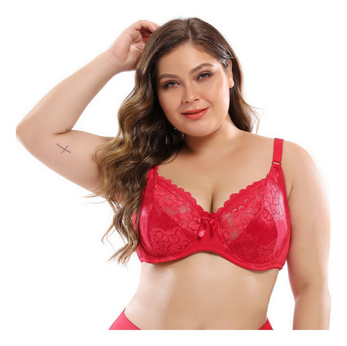 Sosten Sexy De Encaje Mujer, Talla Grande, Ropa Interior