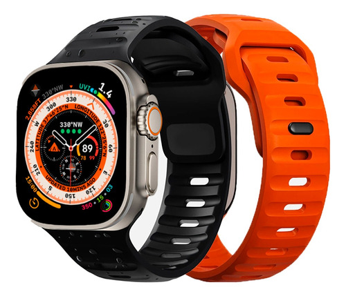 Correa Silicon Sport Compatible Con Apple Watch Ultra 2pcs