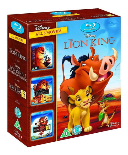 El Rey Leon Trilogia De Peliculas En Boxset Blu-ray