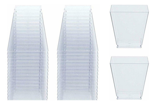 100pcs 60 Ml Transparente Postre Vasos Ps Plástico Duro Trap