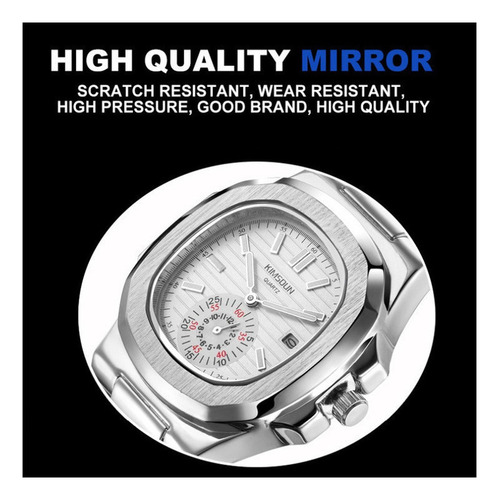 Relojes De Pulsera Masculinos De Acero Inoxidable Calendar L