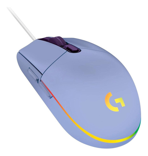 Mouse Con Cable Logitech G203 Gaming Rgb Lightsync Lila