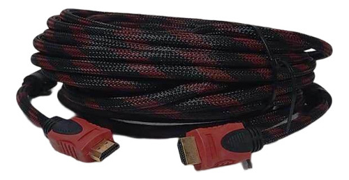 Cable Hdmi Full Hd 1080p 10 Metros Mallado Punta Dorada