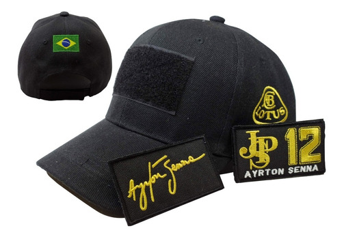 Imagen 1 de 7 de Gorra F1 Automovilismo Ayrton Senna Homenaje 2 Parches